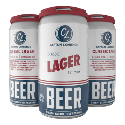 Captain Lawrence Lager 16oz 4-Pack Can